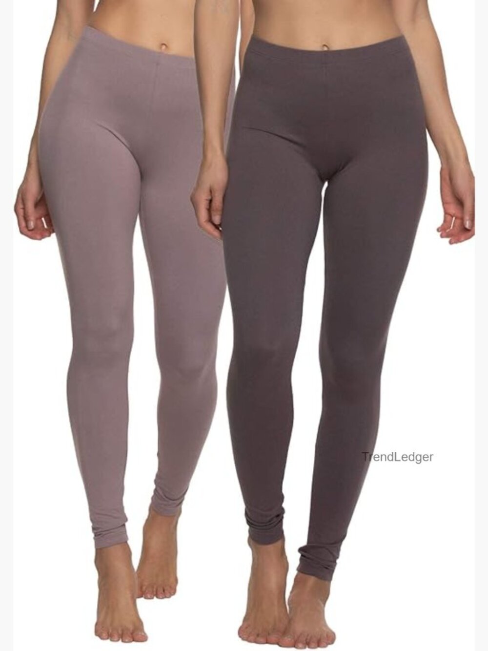 Super Soft Velvety Leggings 2 Pack - Moisture Wicking Yoga Workout Pants